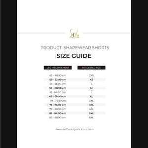 Sol Beauty And Care Short Faja/seamless faja shorts